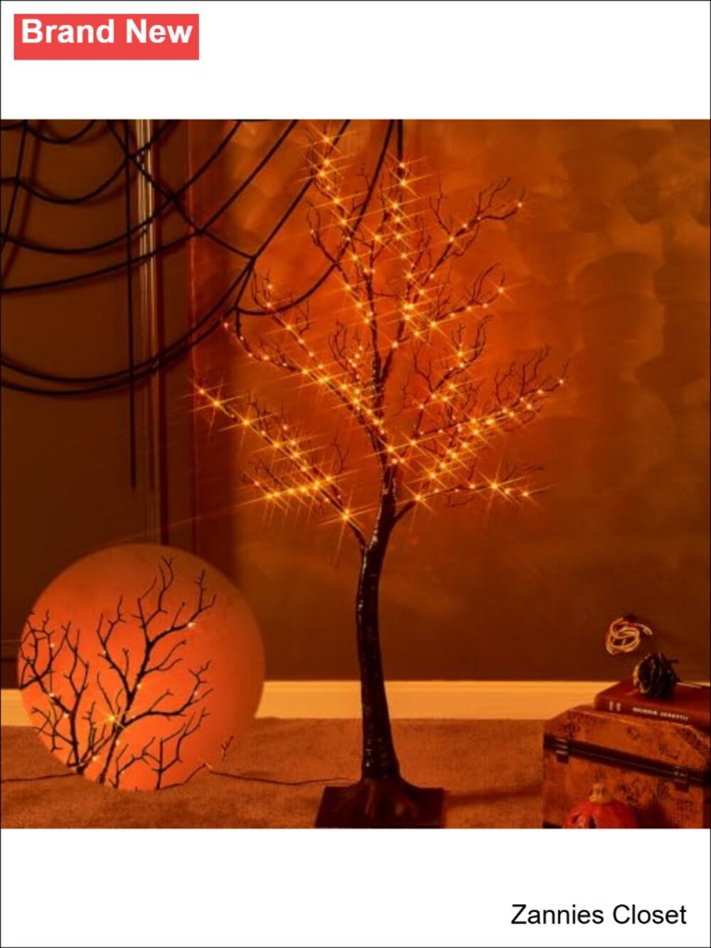 👻 Fudios 150 LED 4FT Lighted Halloween Tree Plug In Outdoor Decor